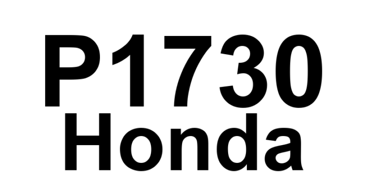 DTC P1730 Honda - Definição em inglês: Problem in Shift Control System Definição em Português: Sistema de Controle de Troca - Problema detectado