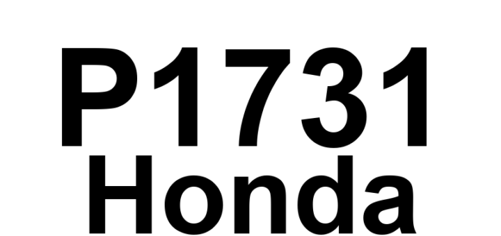 DTC P1731 Honda - Definição em inglês: Problem in Shift Control System Definição em Português: Sistema de Controle de Troca de Marcha - Problema Detectado