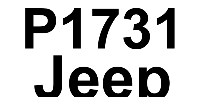 DTC P1731 Jeep - Definição em inglês: Incorrect Gear Engaged Definição em Português: Marcha Incorreta Engatada