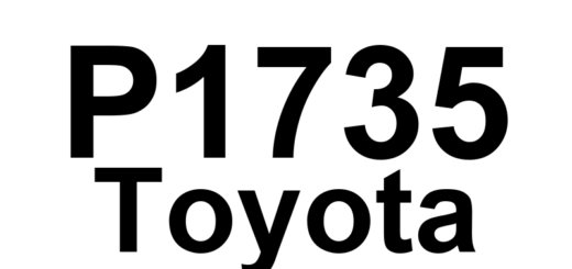 DTC P1735 Toyota - Definição em inglês: Front Right Speed Sensor Malfunction Definição em Português: Sensor de Velocidade Dianteiro Direito - Mau Funcionamento