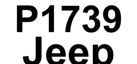 DTC P1739 Jeep - Definição em inglês: A/T Power Up Circuit At Speed Definição em Português: Circuito de Potência da Transmissão Automática - Ativado em Velocidade