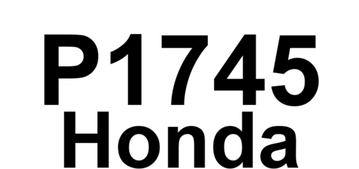 DTC P1745 Honda - Definição em inglês: Problem in Shift Control System; Servo Control Valve Stuck OFF or Servo Valve Stuck OFF Definição em Português: (Sistema de Controle de Troca de Marchas - Válvula de Controle do Servo Travada na Posição DESLIGADA ou Válvula do Servo Travada na Posição DESLIGADA)