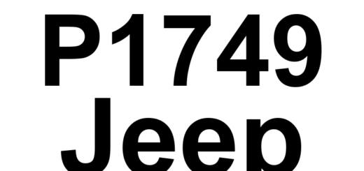 DTC P1749 Jeep - Definição em inglês: A/T Shift Solenoid 'C' Control Circuit High Input Definição em Português: Solenoide de troca A/T 'C' - Entrada alta no circuito de controle