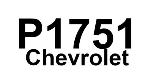 DTC P1751 Chevrolet - Definição em inglês: Shift Valve 1 Performance Definição em Português: Válvula de Troca 1 - Desempenho Incorreto