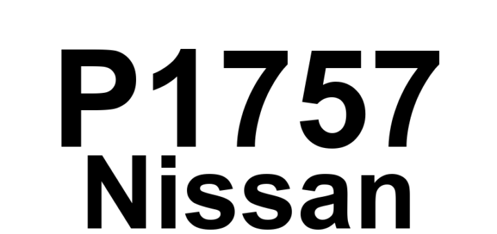 DTC P1757 Nissan - Definição em inglês: Front Brake Solenoid Valve Definição em Português: Válvula Solenoide do Freio Dianteiro