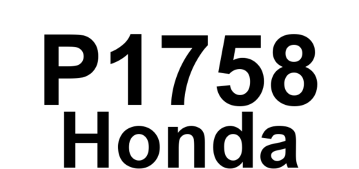 DTC P1758 Honda - Definição em inglês: TCM A/T Lockup Solenoid Valve 'B' Circuit Malfunction Definição em Português: Válvula solenóide de travamento da transmissão automática (TCM) - Mau funcionamento no circuito 'B'.