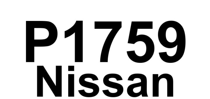 DTC P1759 Nissan - Definição em inglês: A/T FR/B Solenoid Valve Performance: Definição em Português: Válvula Solenoide FR/B da Transmissão Automática - Desempenho Deficiente.
