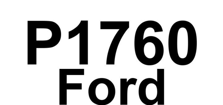 DTC P1760 Ford - Definição em inglês: A/T EPC Solenoid Circuit Malfunction Definição em Português: Circuito do Solenoide EPC da Transmissão Automática - Mau Funcionamento