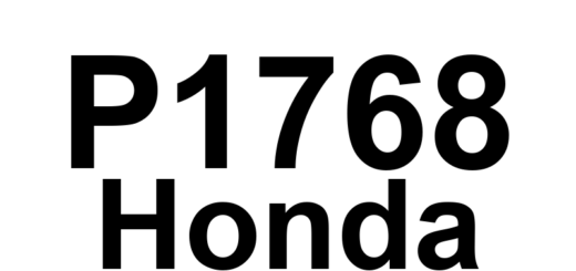 DTC P1768 Honda - Definição em inglês: TCM A/T Clutch Pressure Solenoid 'A' Circuit Malfunction Definição em Português: Solenoide de Pressão da Embreagem da Transmissão Automática (TCM) 'A' - Mau Funcionamento do Circuito