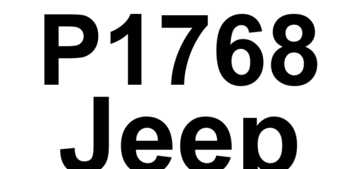 DTC P1768 Jeep - Definição em inglês: A/T Transmission Relay Output Always Off Definição em Português: Saída do Relé da Transmissão Automática - Sempre Desligada
