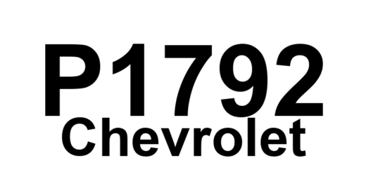 DTC P1792 Chevrolet - Definição em inglês: Engine Coolant Signal Definição em Português: Sinal do líquido de arrefecimento do motor.