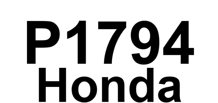 DTC P1794 Honda - Definição em inglês: TCM A/T Barometric Pressure Sensor Circuit Malfunction Definição em Português: Sensor de Pressão Barométrica da Transmissão (TCM) - Mau Funcionamento do Circuito