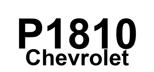 DTC P1810 Chevrolet - Definição em inglês: Transmission Pressure Switch Malfunction (4L60-E) Definição em Português: Interruptor de Pressão da Transmissão - Mau Funcionamento (4L60-E)