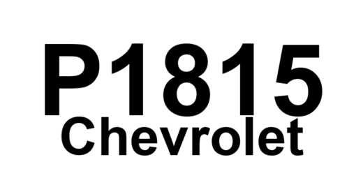 DTC P1815 Chevrolet - Definição em inglês: A/T Range Sensor Circuit Malfunction (4T40-E/4T45-E) Definição em Português: Circuito do Sensor de Faixa da Transmissão Automática - Mau funcionamento (4T40-E/4T45-E)