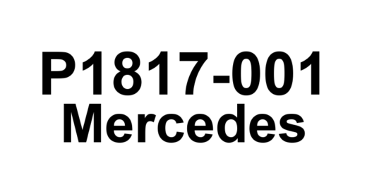DTC P1817-001 Mercedes - Definição em inglês: reversing light switch S16/10s1 malfunction detected Definição em Português: Interruptor da luz de ré S16/10s1 - Mau funcionamento detectado