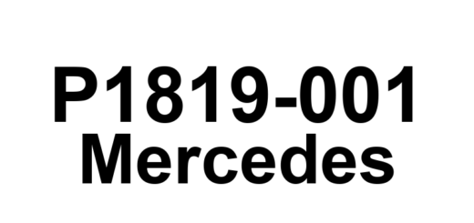 DTC P1819-001 Mercedes - Definição em inglês: R/P lock contact switch malfunction detected Definição em Português: Interruptor de contato de travamento da R/P - Mau funcionamento detectado.