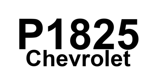 DTC P1825 Chevrolet - Definição em inglês: Internal Mode Switch - Invalid Range Definição em Português: Interruptor de Modo Interno - Faixa Inválida