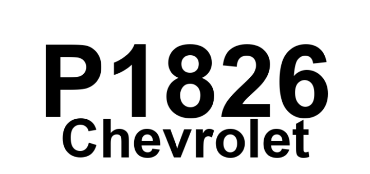 DTC P1826 Chevrolet - Definição em inglês: Internal Mode Switch - Invalid Range Definição em Português: Interruptor Interno de Modo - Faixa Inválida