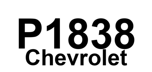 DTC P1838 Chevrolet - Definição em inglês: Internal Mode Switch A Circuit High Voltage Definição em Português: Interruptor Interno de Modo A - Tensão Alta no Circuito