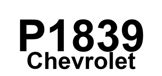 DTC P1839 Chevrolet - Definição em inglês: Internal Mode Switch C Circuit Low Voltage Definição em Português: Interruptor do Modo Interno C - Tensão Baixa