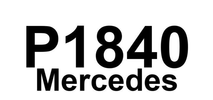 DTC P1840 Mercedes - Definição em inglês: 1-4 shift solenoid valve Y3/7y1 Definição em Português: Válvula solenoide de mudança 1-4 Y3/7y1