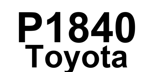 DTC P1840 Toyota - Definição em inglês: Front Left Speed Sensor Malfunction Definição em Português: Sensor de Velocidade Dianteiro Esquerdo - Funcionamento Incorreto
