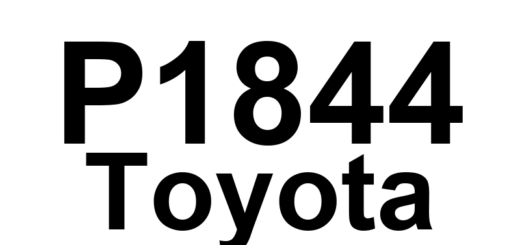 DTC P1844 Toyota - Definição em inglês: Rear Left Speed Sensor Malfunction Definição em Português: Sensor de Velocidade Traseiro Esquerdo - Mau Funcionamento
