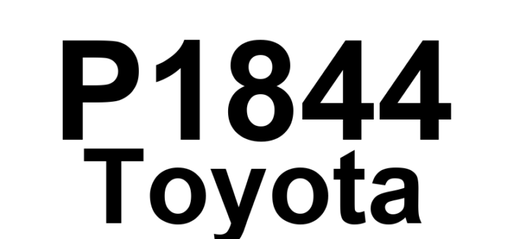 DTC P1844 Toyota - Definição em inglês: Rear Left Speed Sensor Malfunction Definição em Português: Sensor de Velocidade Traseiro Esquerdo - Mau Funcionamento