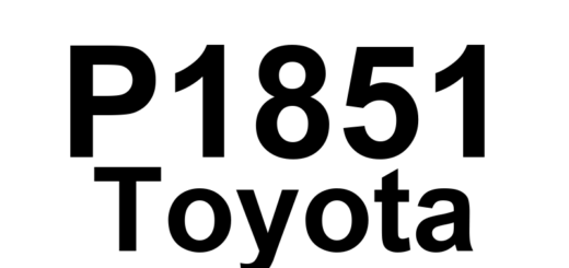 DTC P1851 Toyota - Definição em inglês: Accumulator Pressure Sensor Malfunction Definição em Português: Sensor de Pressão do Acumulador - Mau Funcionamento