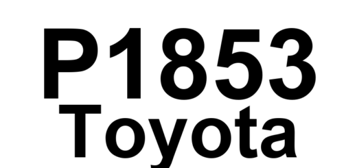 DTC P1853 Toyota - Definição em inglês: Master Solenoid Malfunction Definição em Português: Solenoide Mestre - Mau Funcionamento