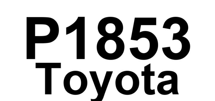 DTC P1853 Toyota - Definição em inglês: Master Solenoid Malfunction Definição em Português: Solenoide Mestre - Mau Funcionamento