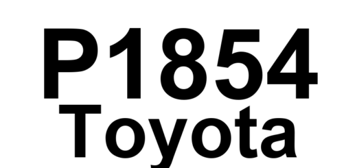 DTC P1854 Toyota - Definição em inglês: HPU Motor Relay Malfunction Definição em Português: Relé do Motor HPU - Mau Funcionamento