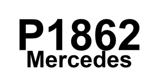 DTC P1862 Mercedes - Definição em inglês: FR wheel speed of traction system implausible,CAN Definição em Português: Velocidade da roda dianteira direita do sistema de tração - Valor implausível (CAN)
