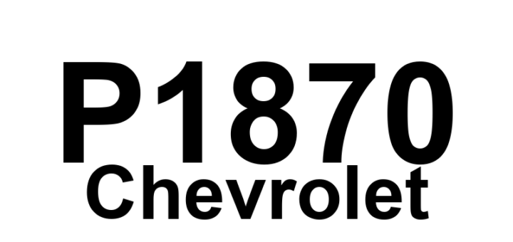DTC P1870 Chevrolet - Definição em inglês: Transaxle Component Slipping (4T60-E) Definição em Português: Deslizamento do Componente da Transmissão (4T60-E)