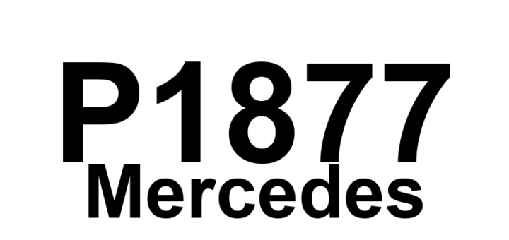 DTC P1877 Mercedes - Definição em inglês: Fault in CAN communication with engine electronics Definição em Português: Comunicação CAN - Falha na comunicação com a eletrônica do motor