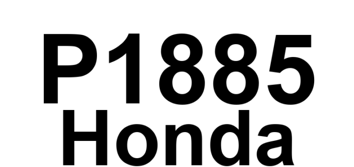 DTC P1885 Honda - Definição em inglês: A/T Drive Pulley Speed Sensor Circuit Malfunction Definição em Português: Circuito do Sensor de Velocidade da Polia Motriz da Transmissão Automática - Mau Funcionamento