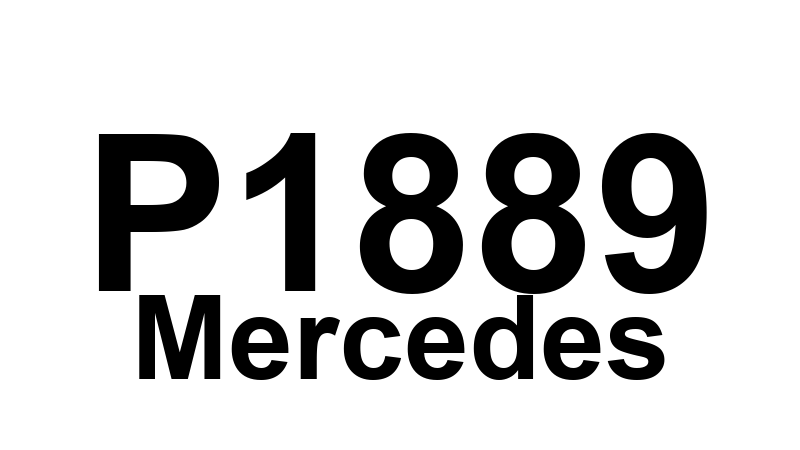P1889 Mercedes - Válvula PWM na redução de 2-5-R - Pressão muito baixa ...