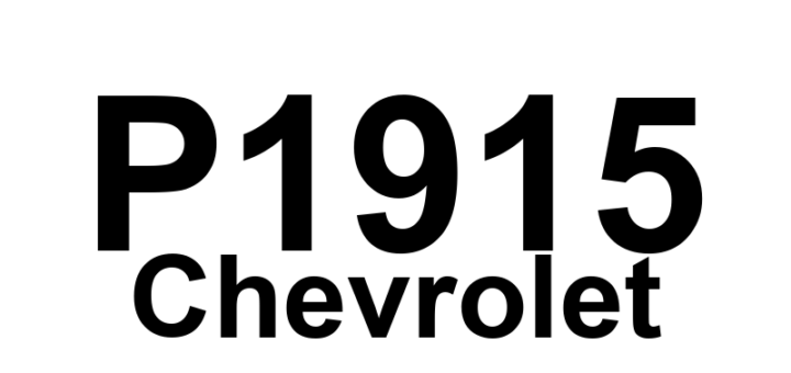 DTC P1915 Chevrolet - Definição em inglês: Internal Mode Switch Does Not Indicate Park/Neutral (P/N) During Start Definição em Português: Interruptor interno de modo - Não indica Park/Neutral (P/N) durante a partida
