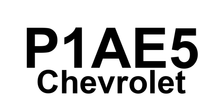 DTC P1AE5 Chevrolet - Definição em inglês: Battery Energy Control Module Hybrid Battery Power Off Control Circuit Definição em Português: Módulo de Controle de Energia da Bateria - Circuito de Controle de Desligamento da Bateria Híbrida