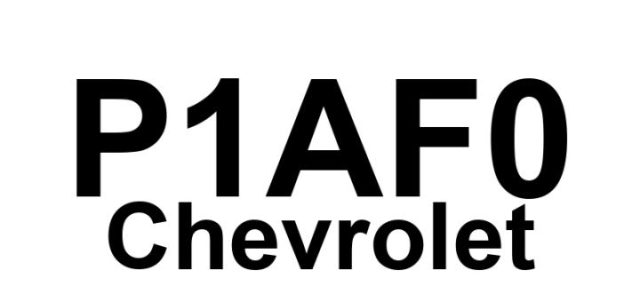 DTC P1AF0 Chevrolet - Definição em inglês: Drive Motor 1 Control Module Hybrid Battery Voltage System Isolation Lost Definição em Português: Módulo de Controle do Motor de Tração 1 - Perda de Isolamento do Sistema de Tensão da Bateria Híbrida
