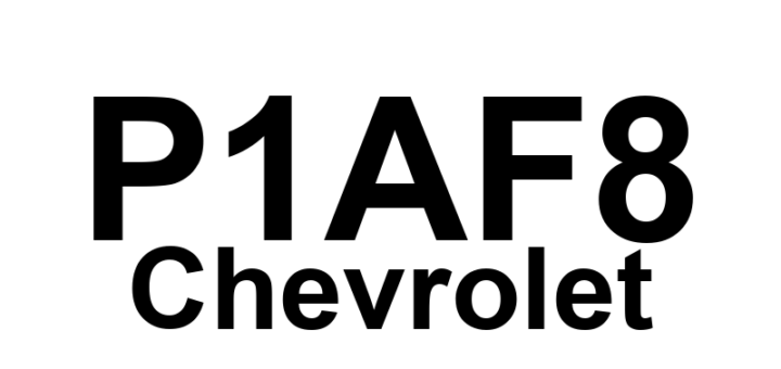 DTC P1AF8 Chevrolet - Definição em inglês: Drive Motor 1 Control Module Shutdown Performance Definição em Português: Módulo de Controle do Motor de Tração 1 - Desempenho de Desligamento