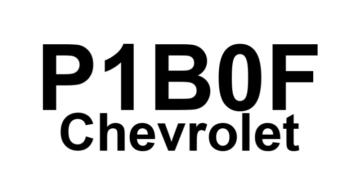 DTC P1B0F Chevrolet - Definição em inglês: Drive Motor 1 Position Learn Incorrect Definição em Português: Motor de Tração 1 - Aprendizagem de Posição Incorreta.