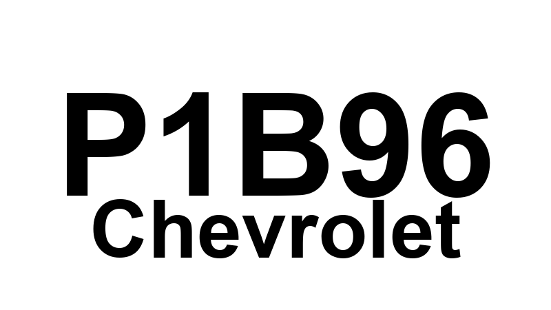 P1B96 Chevrolet - Desempenho do Circuito da Bateria 60 de Híbrido/EV