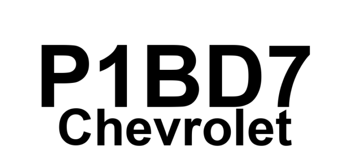 DTC P1BD7 Chevrolet - Definição em inglês: Hybrid/EV Battery 81 Circuit High Voltage Definição em Português: Bateria híbrida/EV - Circuito 81 com Tensão Alta