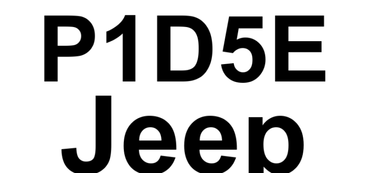 DTC P1D5E Jeep - Definição em inglês: Battery Voltage Line1 -Vehicle Connector - Circuit Short To Ground Or Open Definição em Português: Linha de Tensão da Bateria 1 - Conector do Veículo - Circuito em Curto com o Terra ou Aberto.