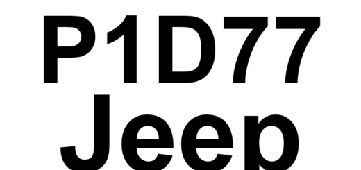 DTC P1D77 Jeep - Definição em inglês: Park Solenoid Range-Performance Definição em Português: Solenoide de Estacionamento - Falha de Desempenho/Gama