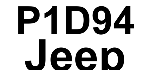 DTC P1D94 Jeep - Definição em inglês: TCM Internal SBW Calibration Mismatch Definição em Português: Módulo de Controle da Transmissão (TCM) - Incompatibilidade na Calibração Interna do Seletor de Marchas.