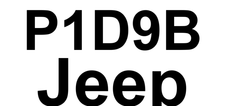 DTC P1D9B Jeep - Definição em inglês: Incorrect Gear Ratio: Clutch A Or E Defective Definição em Português: Relação de marcha incorreta: Embreagem A ou E com defeito.