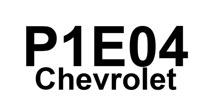 DTC P1E04 Chevrolet - Definição em inglês: Hybrid/EV Battery 96 Circuit Performance Definição em Português: Bateria Híbrida/EV - Desempenho do Circuito 96