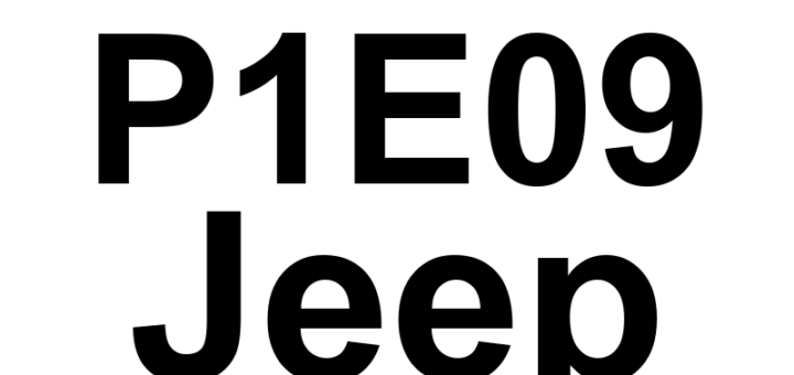 DTC P1E09 Jeep - Definição em inglês: Closed Loop Fueling Not Achieved - Bank 1 Downstream Definição em Português: Combustível em Malha Fechada - Não Alcançado (Banco 1 Abaixo)